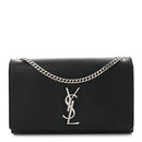 Grain De Poudre Medium Classic Monogram Kate Satchel Black