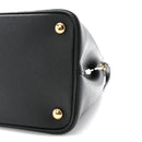 Saffiano Cuir Medium Double Bag Black Fuoco