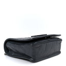 Crinkled Calfskin Matelasse Monogram Niki Chain Wallet Dark Smog