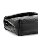 Calfskin Y Quilted Monogram Toy Loulou Crossbody Bag Black