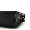 Grained Calfskin Embossed Medusa Flap Bag Black