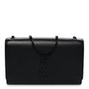 Grain De Poudre Medium Classic Monogram Monochrome Kate Satchel Black