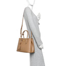 Saffiano Cuir Small Double Bag Caramel
