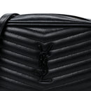 Calfskin Matelasse Monochrome Monogram Mini Lou Camera Bag Black