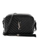 Calfskin Matelasse Monogram Lou Camera Bag Black