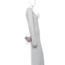 Satin Crystal Mini Triangle Crossbody Pouch Alabastro