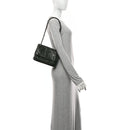 Crinkled Calfskin Matelasse Monogram Baby Niki Chain Satchel Dark Green