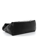 Lambskin Quilted Medium Loulou Puffer Monogram Chain Satchel Black