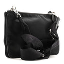 Re-Nylon Saffiano Re-Edition 2000 Double Zip Crossbody Bag Black