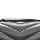 Calfskin Y Quilted Monogram Medium Loulou Chain Satchel Storm