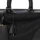 Nylon Saffiano Top Handle Bag Black