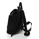 Nylon Vela Saffiano Small Cinch Backpack Black