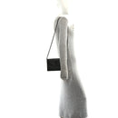 Grain De Poudre Matelasse Chevron Monogram Monochrome Envelope Chain Wallet Black