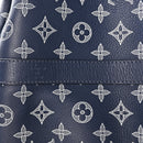 Calfskin Shadow Monogram Keepall Bandouliere 50 Ink Blue White