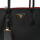 Saffiano Cuir Small Double Bag Black Fuoco