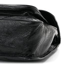 Crinkled Calfskin Matelasse Monogram Medium Niki Chain Satchel Black