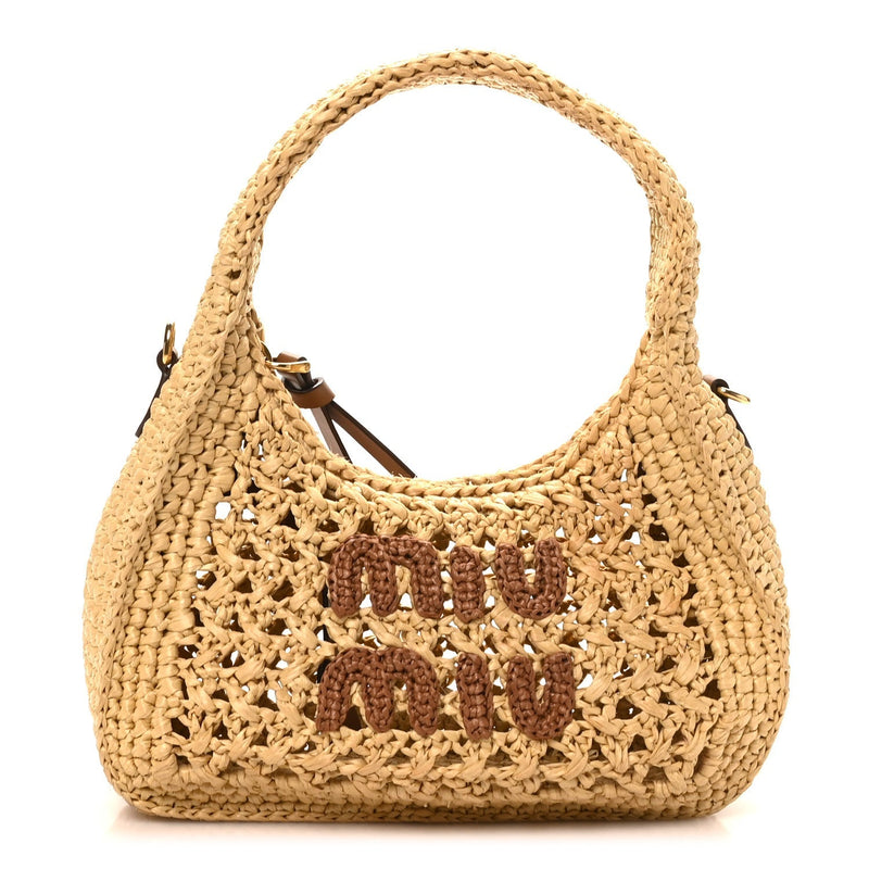 Fabric Crochet Wander Hobo Beige Khaki