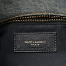 Denim Quilted Small Loulou Puffer Monogram Chain Satchel Blue Cinnamon