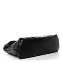 Lambskin Quilted Medium Loulou Puffer Monogram Chain Satchel Black