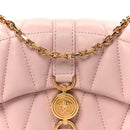 Lambskin Quilted Mini Kleio Crossbody Bag Light Pink
