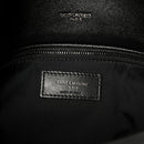 Lambskin Quilted Monogram Monochrome Medium Loulou Puffer Chain Satchel Black