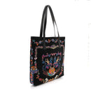 Canvas Underwater Medusa Tote Black Multicolor
