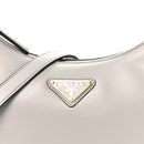 Soft Calfskin Arque Shoulder Bag Granito