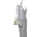 Smooth Calfskin Medium Classic Monogram Cassandra Top Handle Crema Soft Rouge Legion