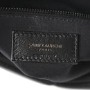 Lambskin Quilted Monogram Monochrome Medium Loulou Puffer Chain Satchel Black