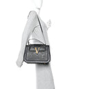 Vitello Western Studded Virtus Top Handle Shoulder Bag Black