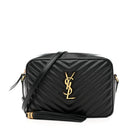 Calfskin Matelasse Monogram Lou Camera Bag Black