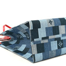 Denim Damier Monogram Onthego Blue Rouge
