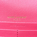 Grain De Poudre Matelasse Chevron Monogram Envelope Chain Wallet Fresh Fuchsia