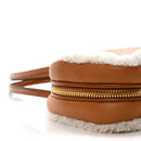 Shearling Calfskin Arcadie Top Handle Bag Cognac