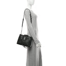 Calfskin Y Quilted Monogram Small Loulou Shopper Black