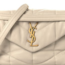 Lambskin Quilted Small Loulou Puffer Monogram Chain Satchel Blanc Vintage