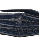 Calfskin Crocodile Embossed Medium Monogram Sunset Navy