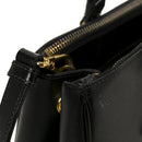 Saffiano Lux Small Galleria Double Zip Tote Black
