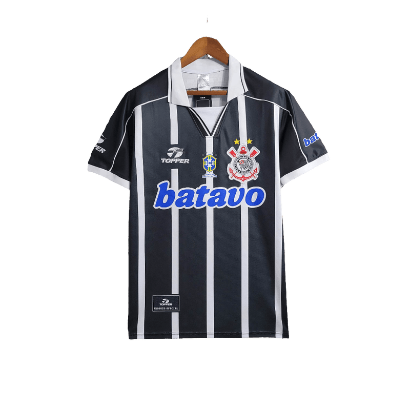 Corinthians 1999 II Away Jersey - Retro Version | Free Shipping + Keychain Gift