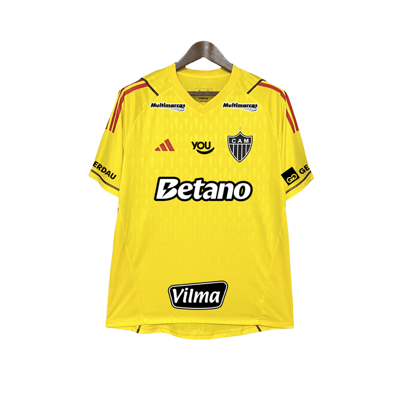 Atletico Mineiro 24/25 Goalkeeper Jersey - Yellow - All Sponsors - Fan Version | Free Shipping + Keychain Gift