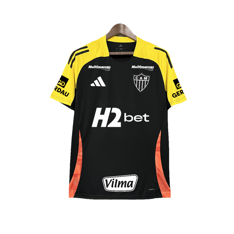 Atletico Mineiro 25/26 Training Jersey - All Sponsors - Black - Fan Version | Free Shipping + Keychain Gift