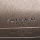 Calfskin Crocodile Embossed Kate Monogram Tassel Chain Wallet Fog