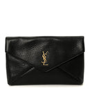 Grained Lambskin Cassandre Envelope Pouch Black
