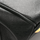 Saffiano Lux Medium Galleria Double Zip Tote Black