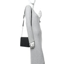 Grained Calfskin Embossed Medusa Flap Bag Black