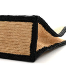 Raffia Calfskin Rive Gauche Tote Naturale Black