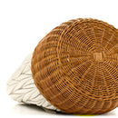 Nappa Matelasse Wicker Basket Bag White Miele