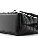 Calfskin Y Quilted Monogram Monochrome Small Loulou Chain Satchel Black