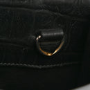 Calfskin Crocodile Embossed Baby Sac De Jour Black