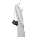 Grained Lambskin Monogram Mini Niki Chain Satchel Dark Cork
